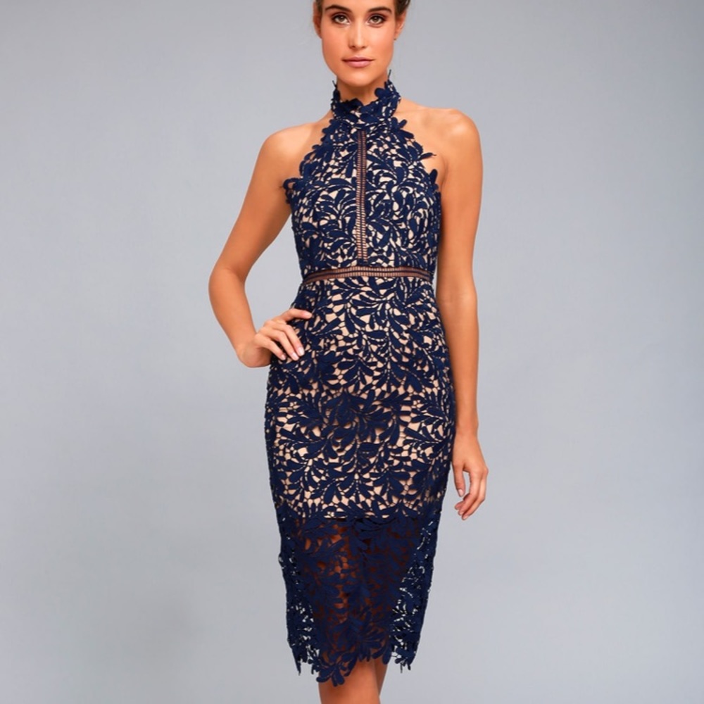 LuLu’s Divine Destiny Navy Blue Dress